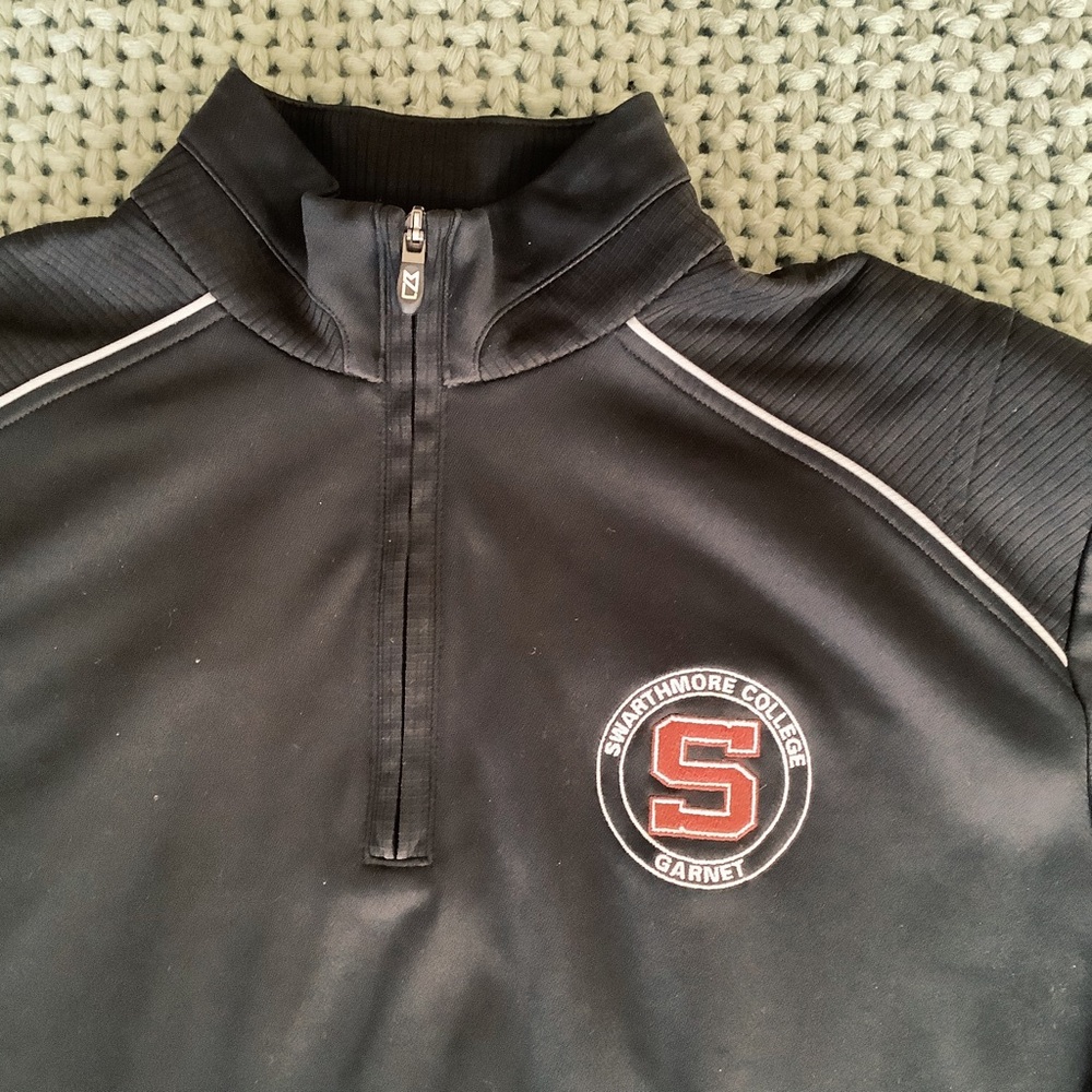 Swarthmore college quarter zip sweater